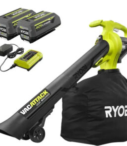 RYOBI Vac Attack 40V Cordless Leaf Vacuum & Mulcher With 2x 5.0Ah Batteries & Charger - RY40451-2B
