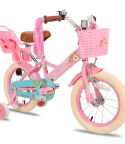 JOYSTAR Little Daisy Girls' Bike. 14 Inch. Pink With Training Wheels