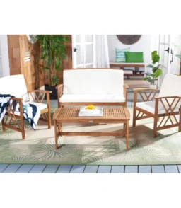Aana Wicker 4 - Person Garden Lounge Set with Cushions