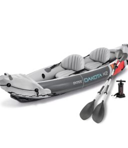 Intex Dakota K2 2-Person Vinyl Inflatable Kayak With Oars And Pump - Open Box