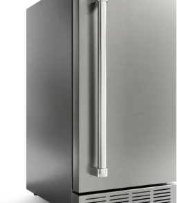 15 Inch Outdoor Refrigerator. Weather Proof Stainless Steel Beverage Beer Cooler Under Counter Fridge. Indoor/Outdoor Refrigerator with 3 Shelves for Patio Kitchen and Commercial Use